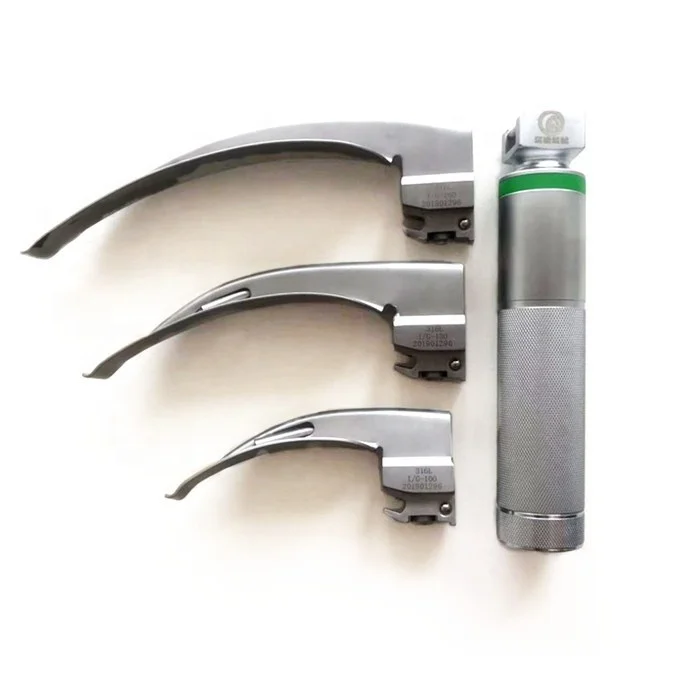 Flexible Fiber Optic Intubation Laryngoscope Set Stainless Steel Blade