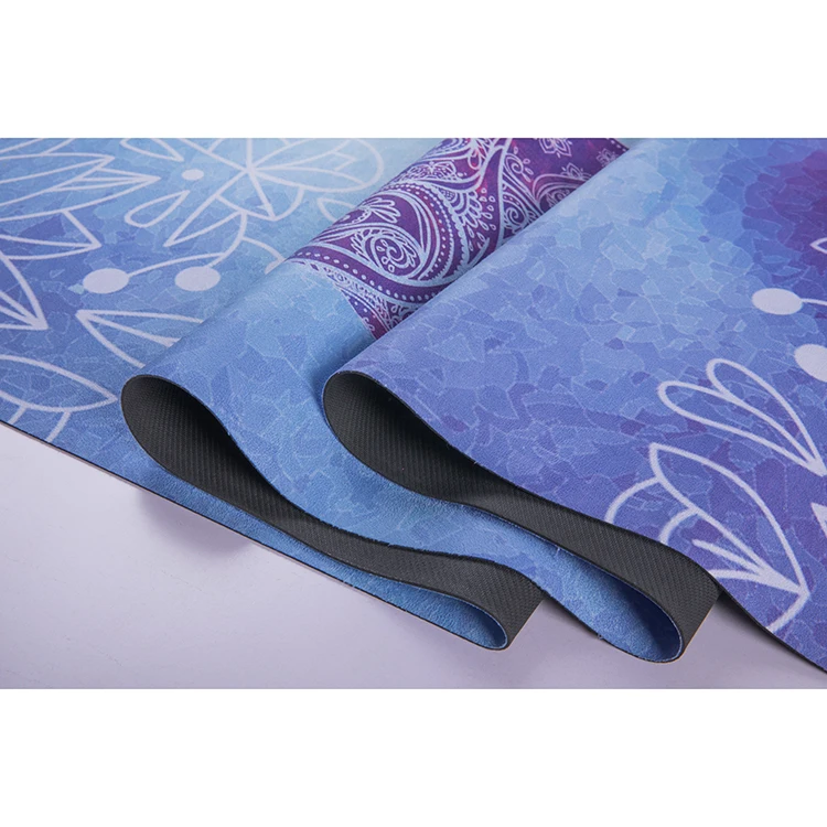 Microfiber Custom Print Natural Eco Friendly Printed Folding Nude Suede Rubber Yoga Mat