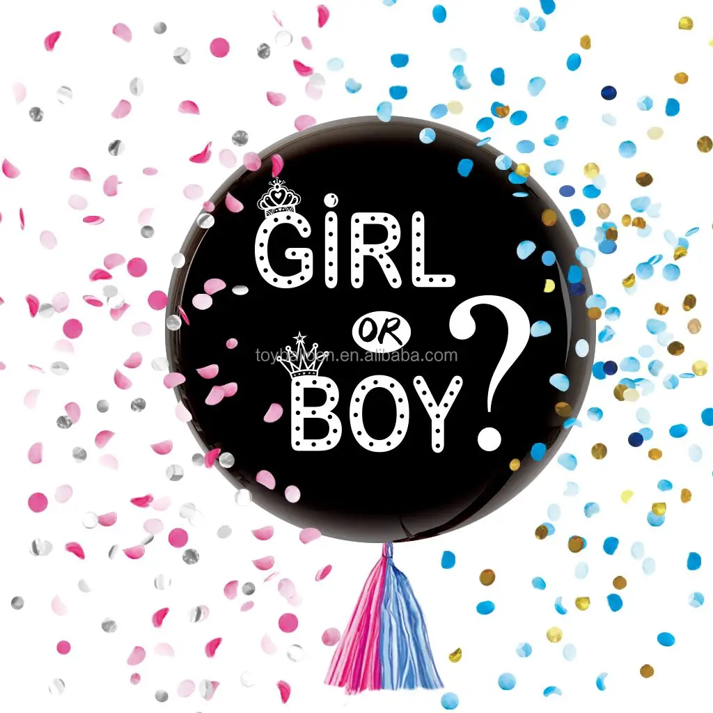 Cymylar 36inch Globos Gender Reveal Balloon Boy Or Girl Balloon He Or ...