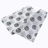 White silk paper with black logo / black logo on white tissue paper / cloth packaging wrapping tissue paper