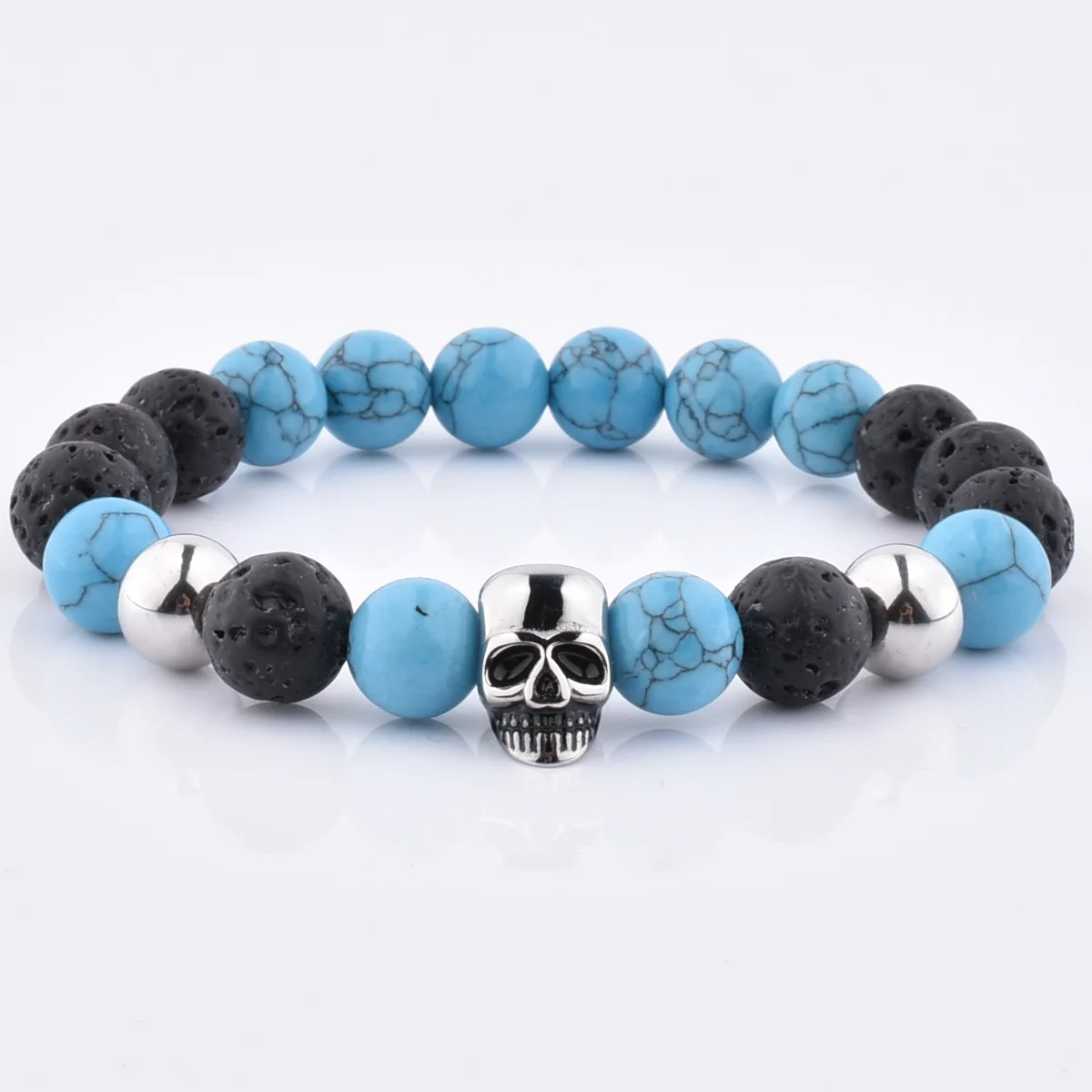 Hot Sale Personalized Rose Gold Polygonal Custom Charm Red Tiger Eye Bracelet