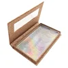 fancy box packaging 5 pairs white and gold eyelash box