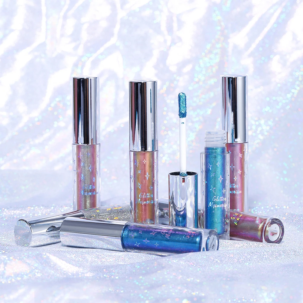 Holographic Metallic Duochrome Eye Shadow Glow Glitter Shiny Eyeshadow Pigment Waterproof Liquid