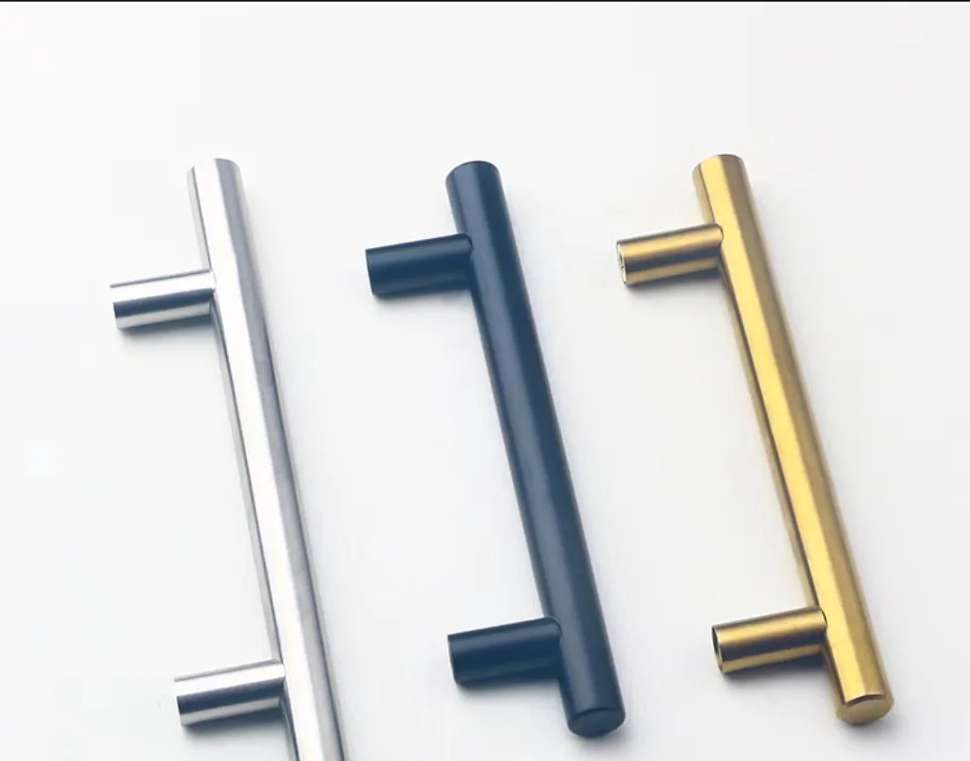 Stainless Steel Aircored T Shape Door Handle For Kitchen Hardware