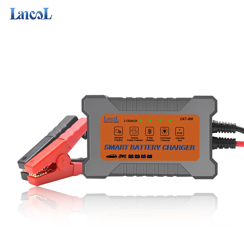 Cat900 Auto Portable 12v Car Battery Tester And Charger Automatic