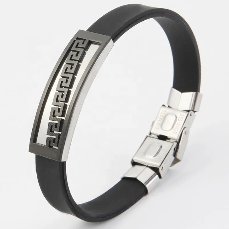 product-Elegant Popular Fret Laser Engraved Fashion Bracelet Titanium-BEYALY-img