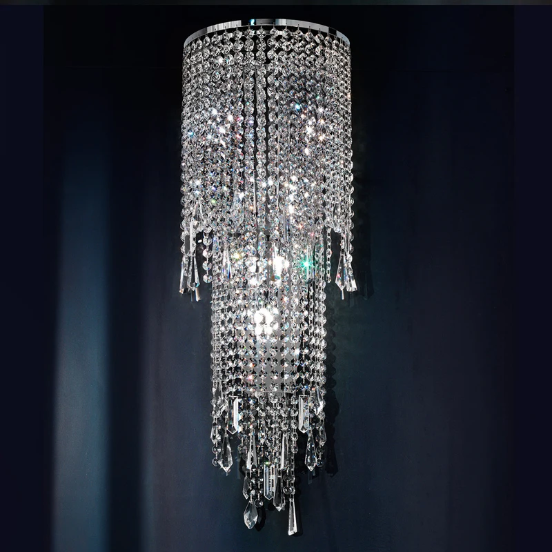 Modern crystal pendant hotel led wall sconce