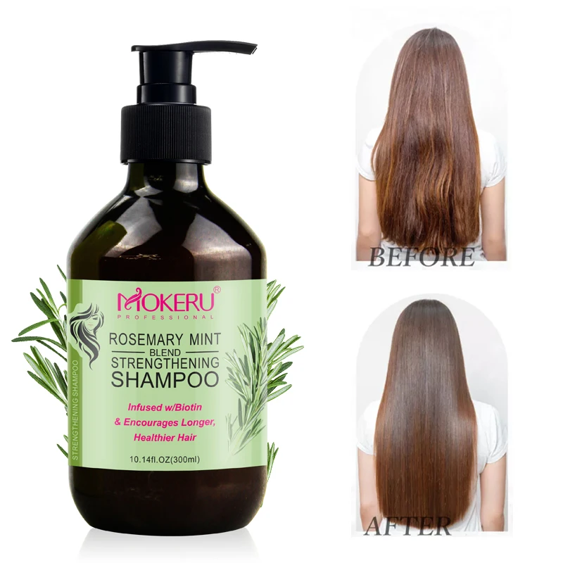 Mokeru Rosemary Hair Anti Loss Shampoo Nourishing Shampoo Natural Hair Care Hair Growth 300ml