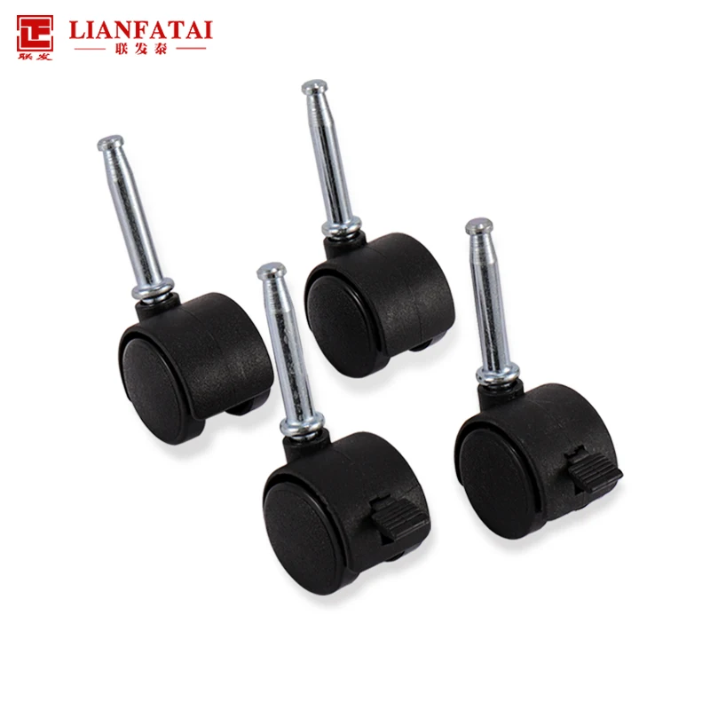 Black Wheel With Brake Furniture Wheels For Dryer Operation Lamp