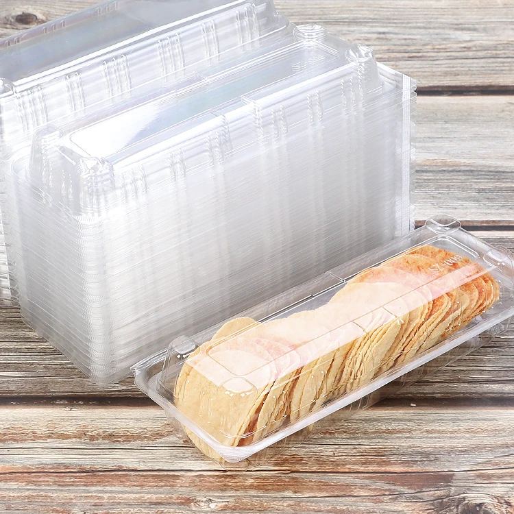 SZ-009 Rectangular Food Box and Hinged Lid Clear Plastic Food Disposable Container