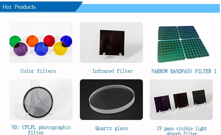 Customize Shape Infrared black optical UV filter glass ZWB1 U340