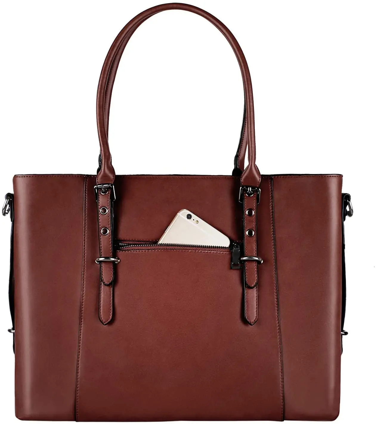 Pu Leather Laptop Bag Women Tote Bag 