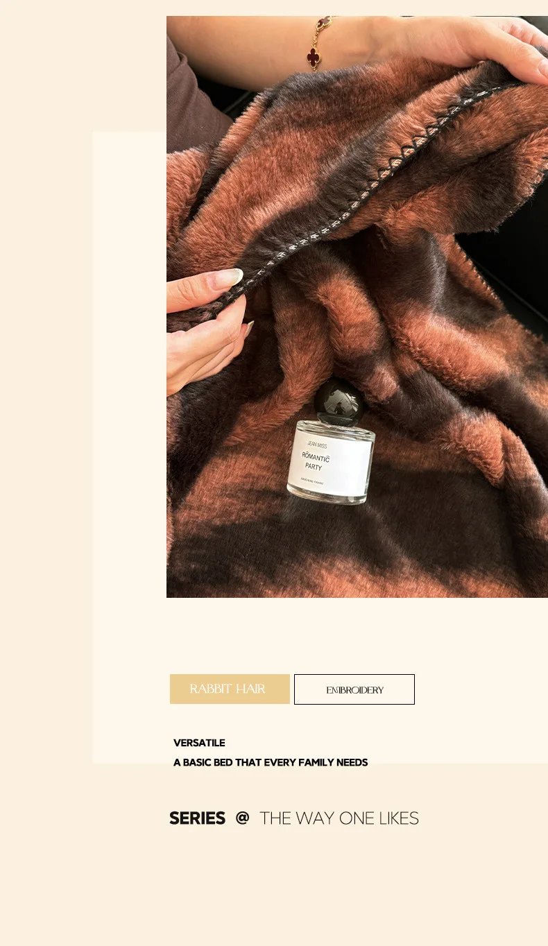 Blanket Cross-Border Tuscany Solid Winter Knitted Eco-friendly Modern Simple Polyester Flannel Customizable Lightweight Machine manufacture