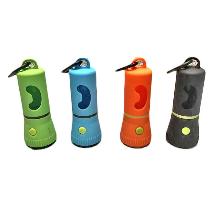 Led Light Dog Waste Poop Bag Dispenser Holder With Pet Waste Bag Poop