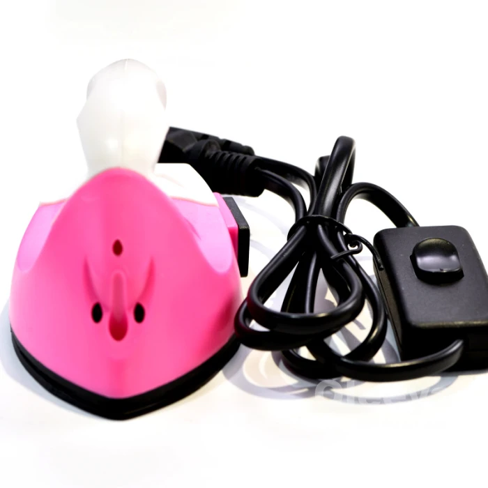 US Plug Pink Color Portable Hot Fix Rhinestone Iron Hot Fix Paper Handheld Electronic Mini Iron With Thermostat Bottom