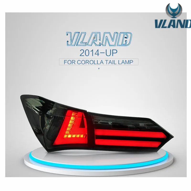 VLAND factory Car LED Rear light for Corolla 2014 2015 2016 with Running Brake Reverse light Turn signal Plug And Play