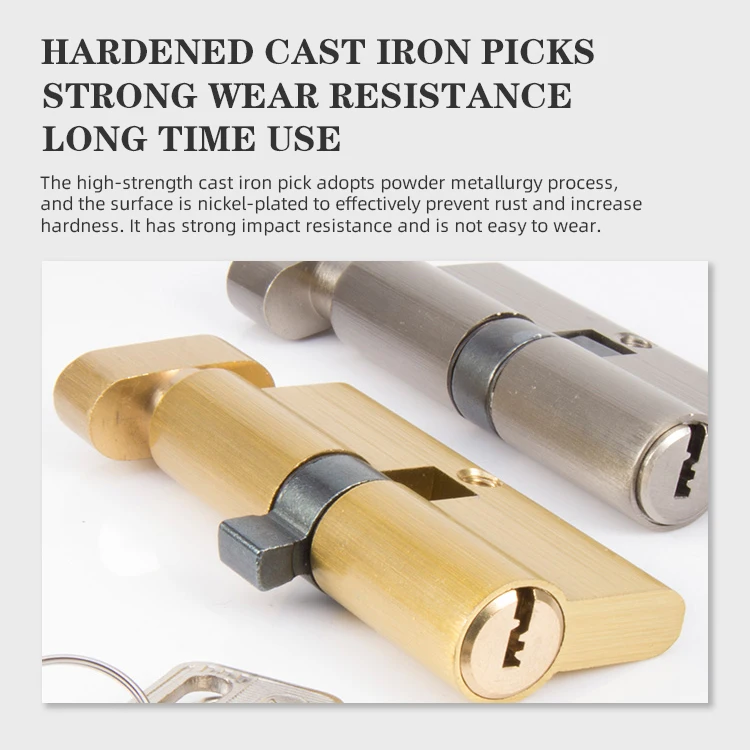 Security Cylinder Door Lock Core With 2 Piece Key Door Lock Cylinder