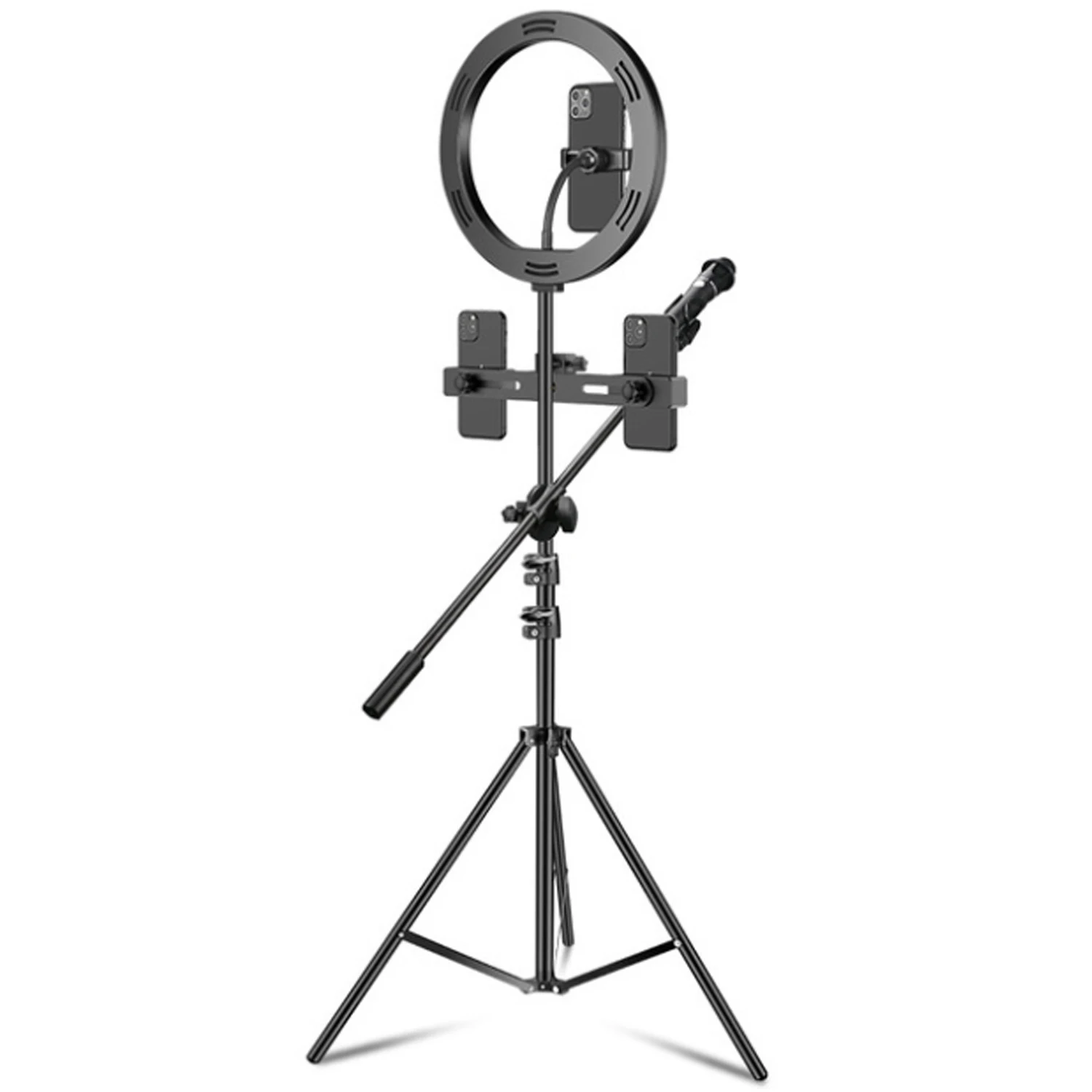 Selfie Ring Light Tripod Stand Cell Phone Holder for Live Stream/Makeup, UBeesize Mini Led Camera Ringlight for YouTube