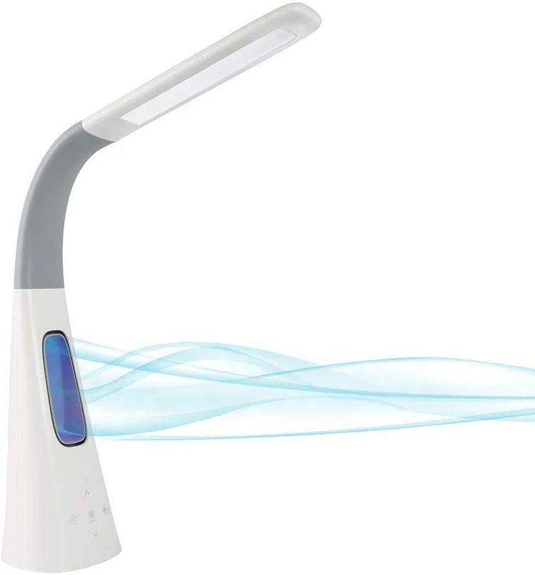 
led table lamp with electrical fan with USB reading lamp plastic table lamp 