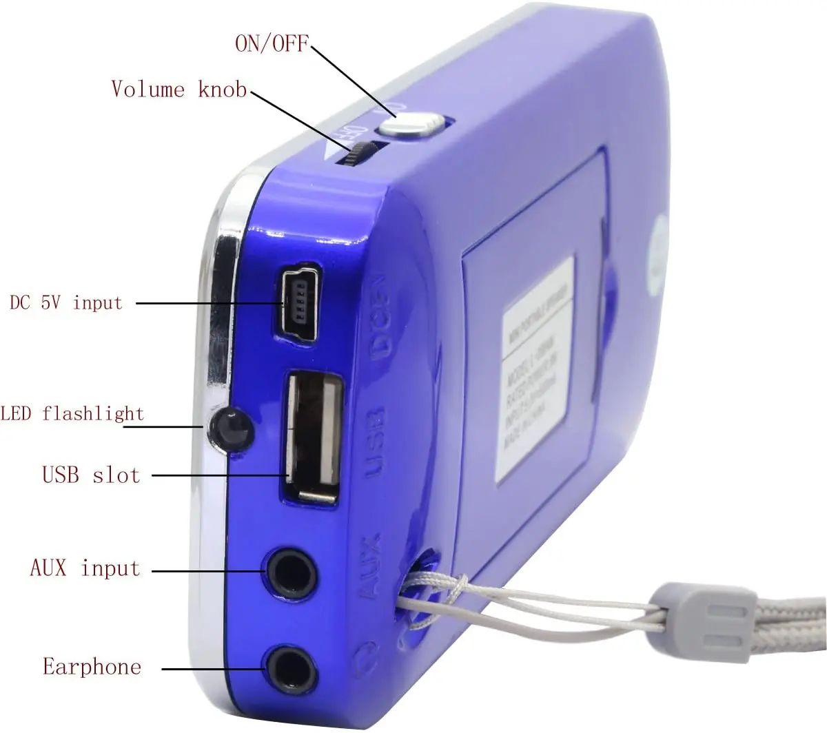 Digital FM/AM Portable Radio & MP3 Player with USB Slot, OEM