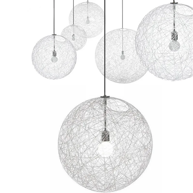 E27 buld source and Round Concise Hand-woven Rattan Vine Ball modern simple LED Pendant Lights