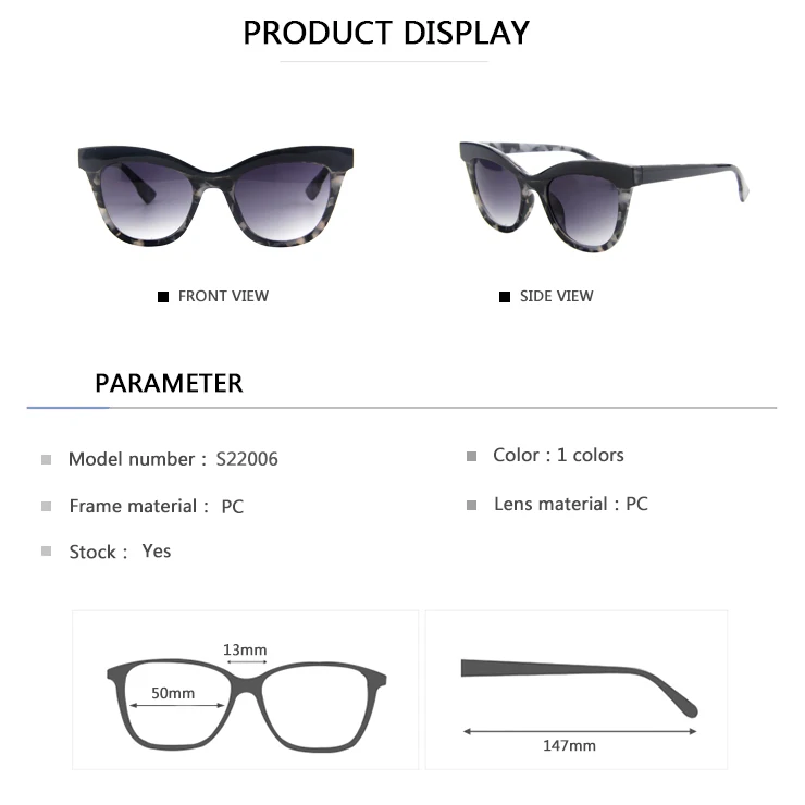 free sample oversized cat eye sunglasses from China-4