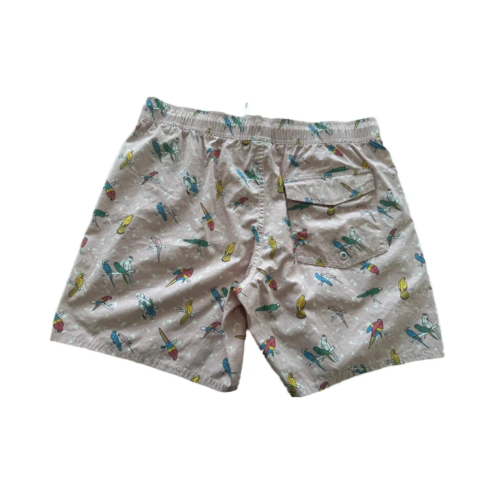 OEM Luxury Men's Boardshorts Custom Private Label Logo Recycled Waterproof Quick Dry Vintage Style Floral Pattern Drawstring supplier