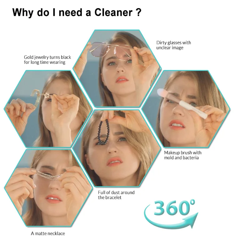 High Frequency 650Ml Large Tank Ultrasonic Cleaner With Digital Timer Jewelry Watch Glasses Cleaner