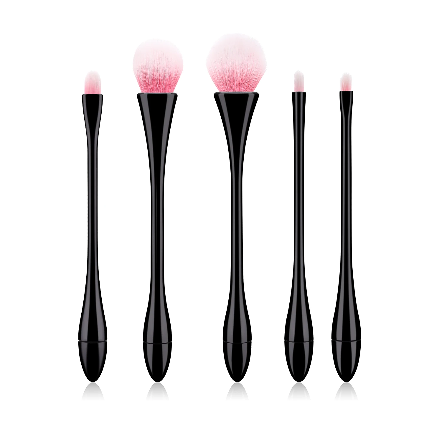 Bsmall Wholesale 5 Pieces Slim Waist Design Handle New Cosmetic Brush