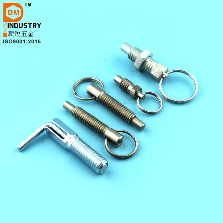 Custom Stubby Hand Pull Ring Spring Loaded Retractable Indexing Plunger