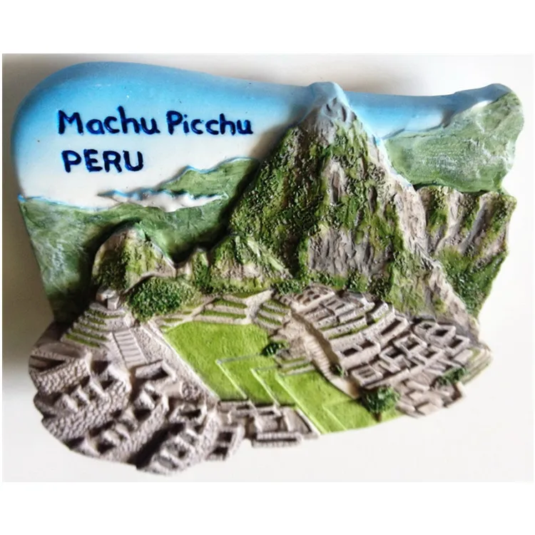 3D Refrigerator Magnet,Machu picchu Peru Famous Tourist Souvenirs,Resin Fridge Magnet Home and Kitchen Decoration,Promotion Gift 