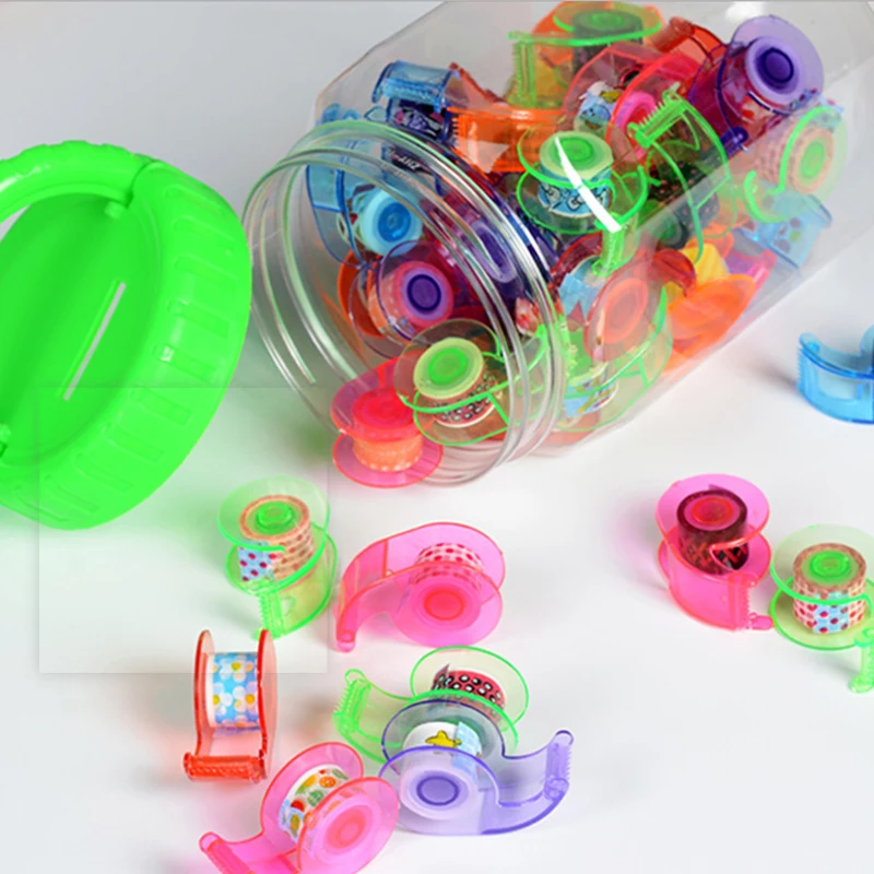 Bottled Mini Masking Tape Diy Decorative Tapes With Dispenser Holder,45