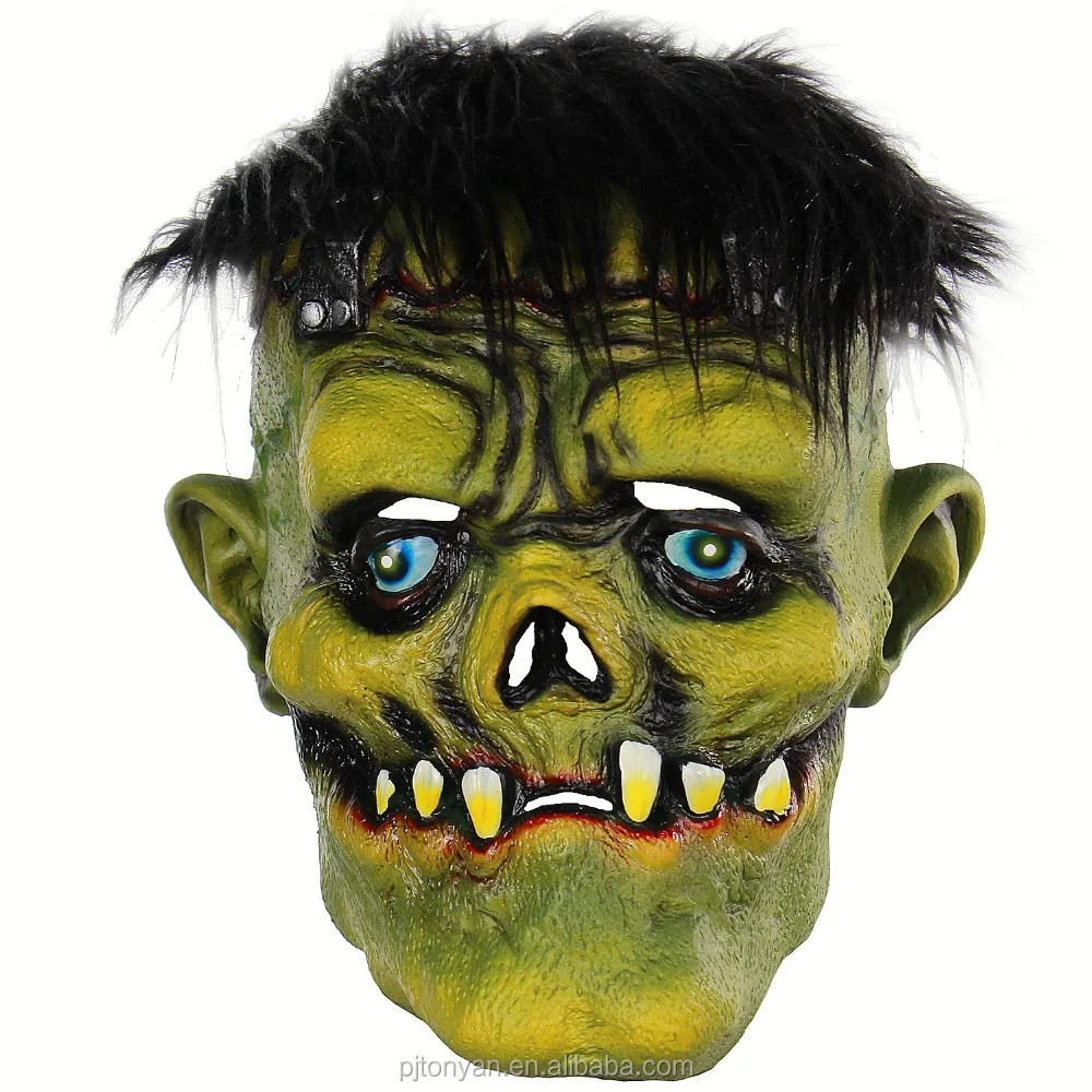 Green Monster Novelty Halloween Props Adults Decaying Mask With 