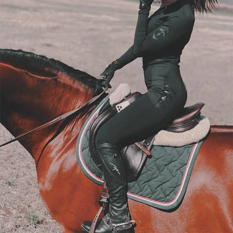 Caldene Ede Womens Ladies Horse Riding Equestrian Long Sleeved Half Zip Top 