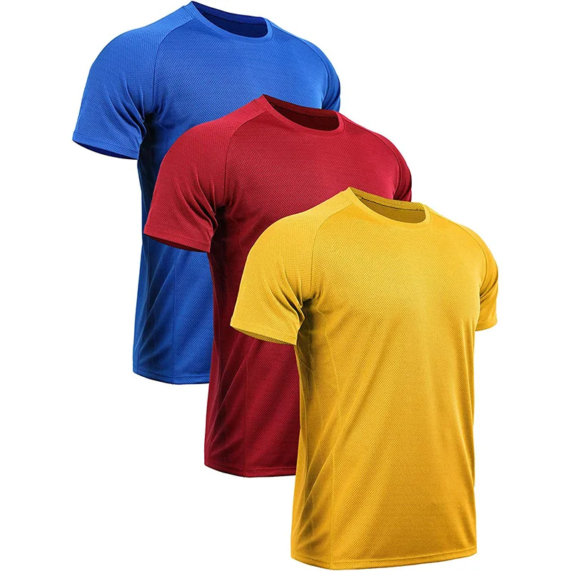 100 Polyester Dry Fit T Shirts Moisture Wicking Fabric Man Training T