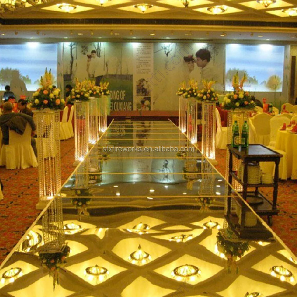 Mariage Aisle Runner Mirrored Pvc Walkway Width Stage Decoration Miroir
