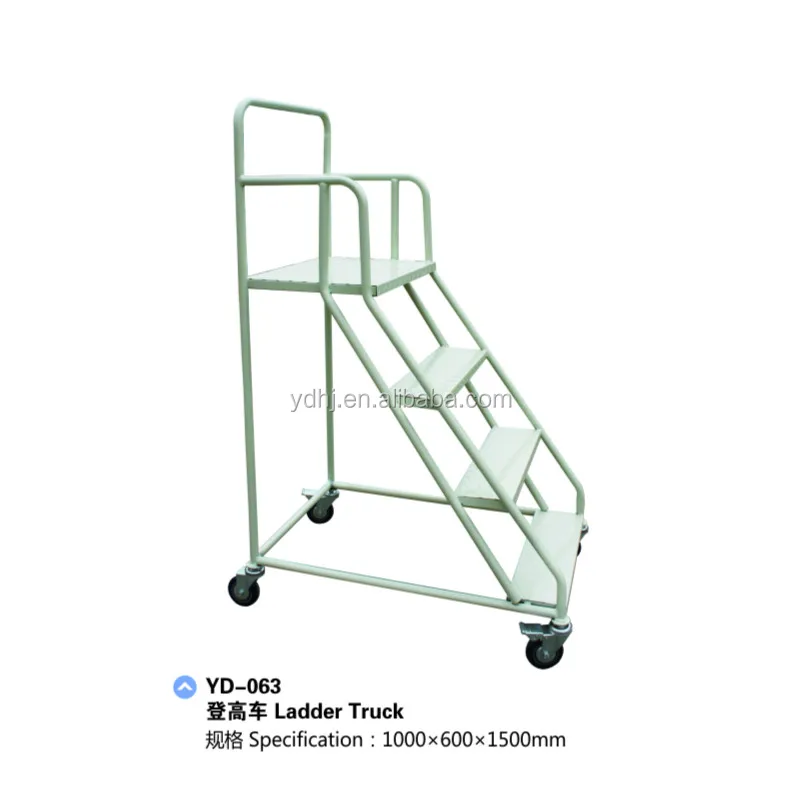 Warehouse Equipment/supermarket Trolley/step Ladder With Tray/handrail