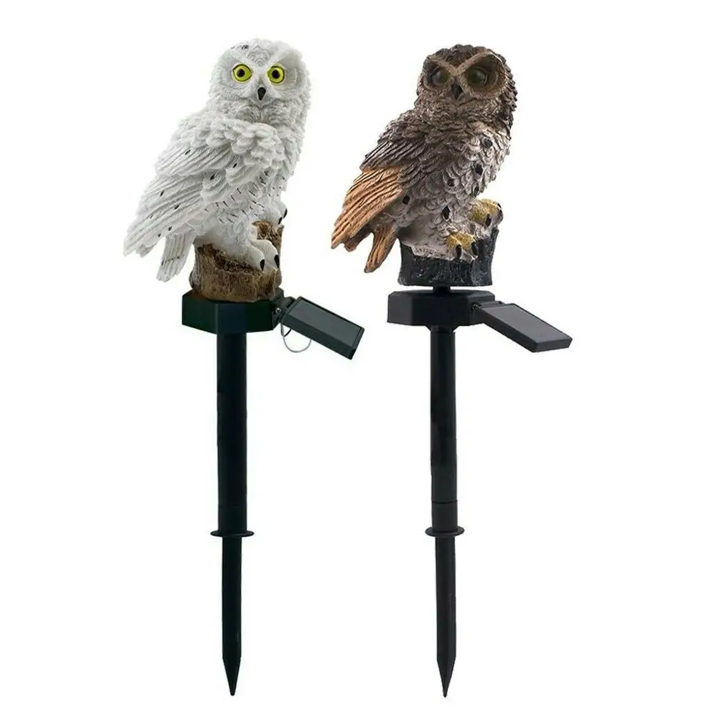 Net Red Hot Sale Outdoor Lawn Energy-Saving LED Light Garden Decoration Simple Solar Owl Garden Light