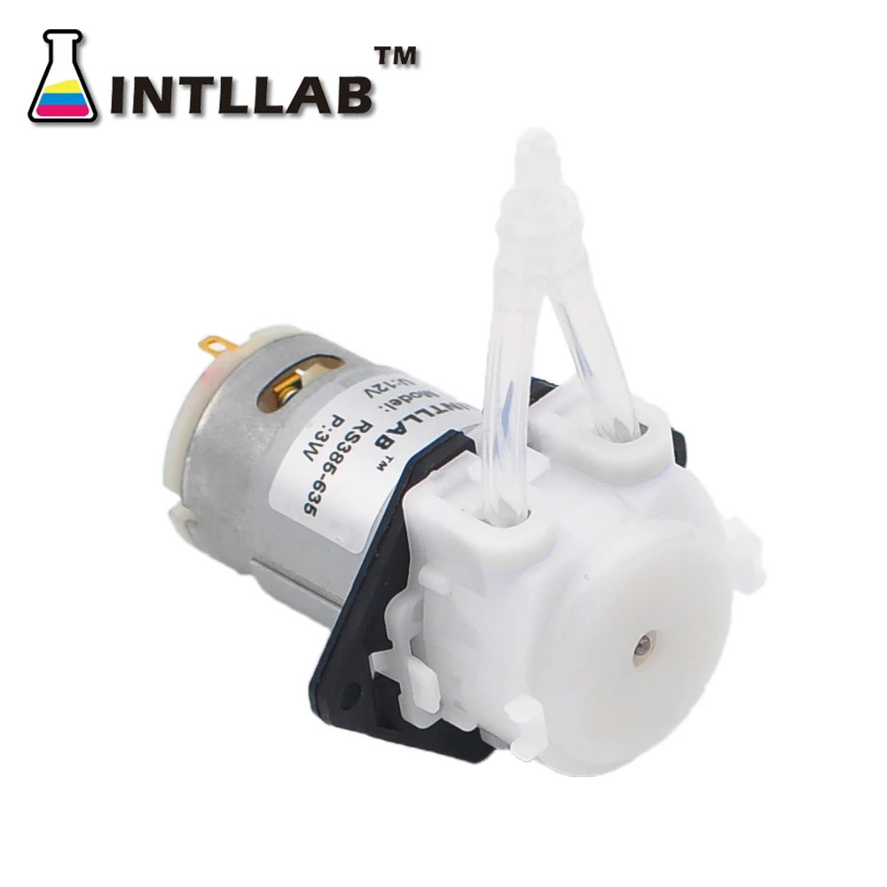 
INTLLAB 12V dc pump DIY Peristaltic Liquid Pump Dosing Pump 5 ~ 40ml/min for Aquarium Water Lab Analytical 