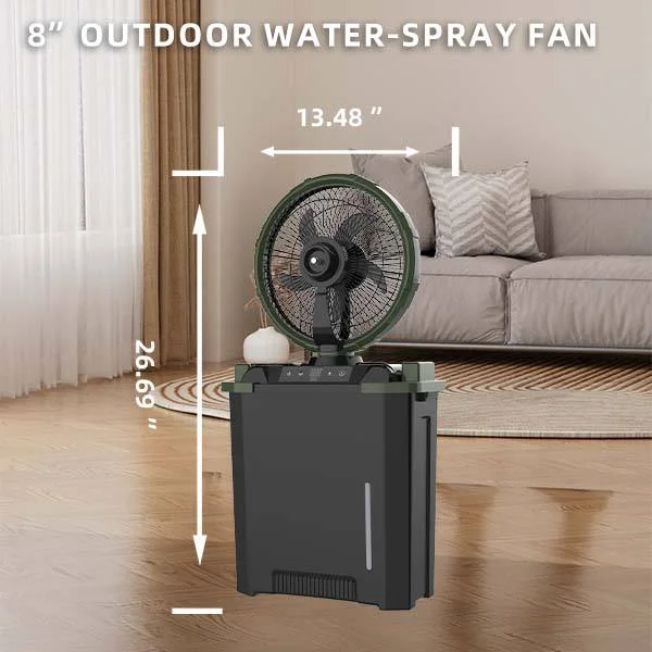 Solar Fan, 8", Portable, LED - detail 12