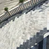 Luxury safe indoor marble steps curved staircase