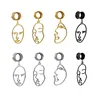 Custom Stainless Steel Face Dangle Ear Gauges Plugs Stretcher Pendant Tunnels Expander Piercing Earring