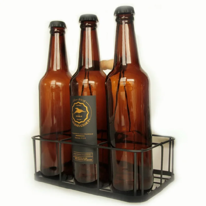 new custom amber green clear glass beer bottle 330ml 500ml