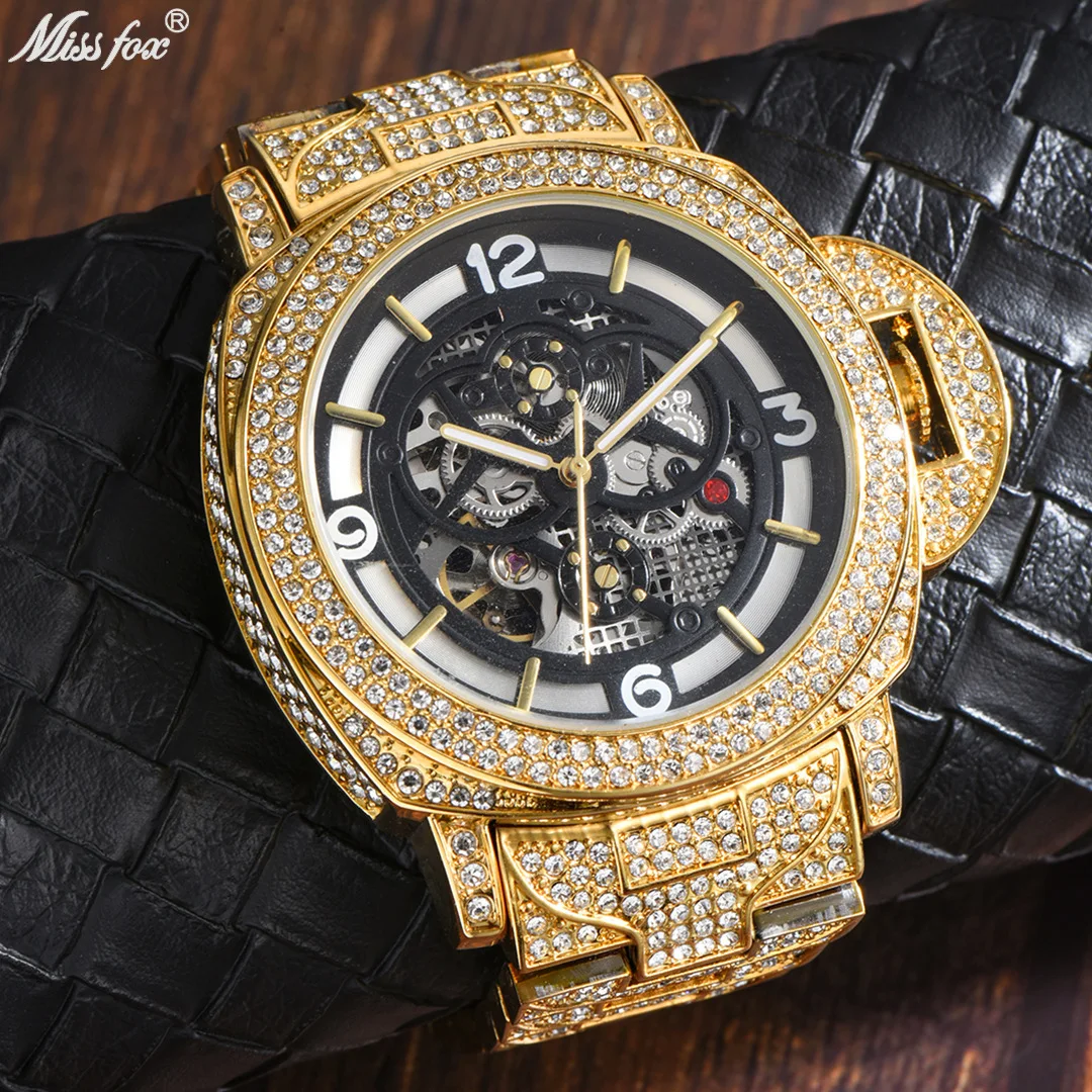 Missfox Luxury Iced Out Mechanical Watch for Men - Diamond Iced 