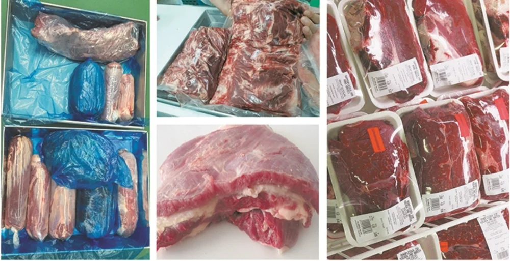 Meat plant freezing and thawing machine