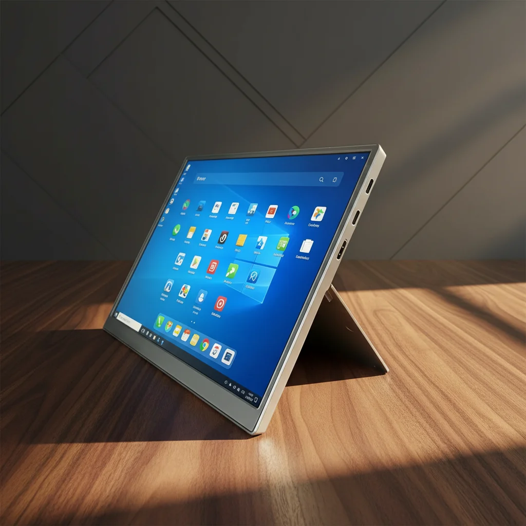 Slim 1920x1080 business laptop with thin bezels and matte display