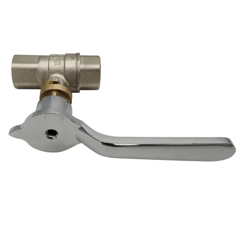 Lpg Gas Ball Valve 1/2" Thread For Inlet And Outlet With Chrome Plating