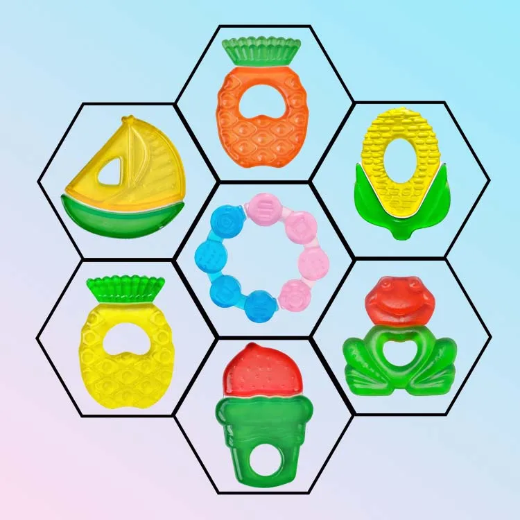 EVA water filled teether EVA jelly filled teether toy baby teethers