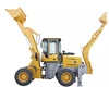 China mini road roller China wheel loader front loading and rear digging machine