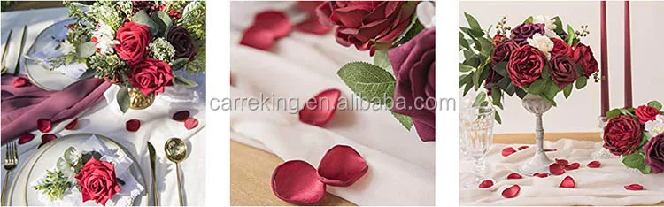 Rose Silk White Flower Petals Wedding Party Table Confetti Decoration 200Pcs 